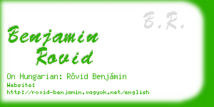 benjamin rovid business card