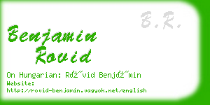 benjamin rovid business card